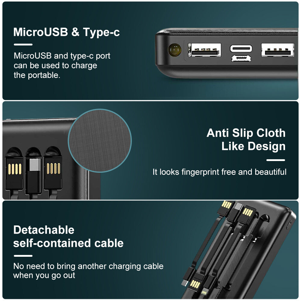 90000000Mah Power Bank USB-C Pack Backup Battery Fast Charger for Mobile Phone