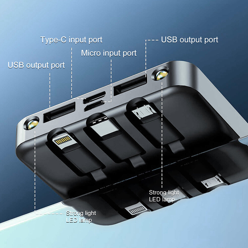 90000000Mah Power Bank USB-C Pack Backup Battery Fast Charger for Mobile Phone