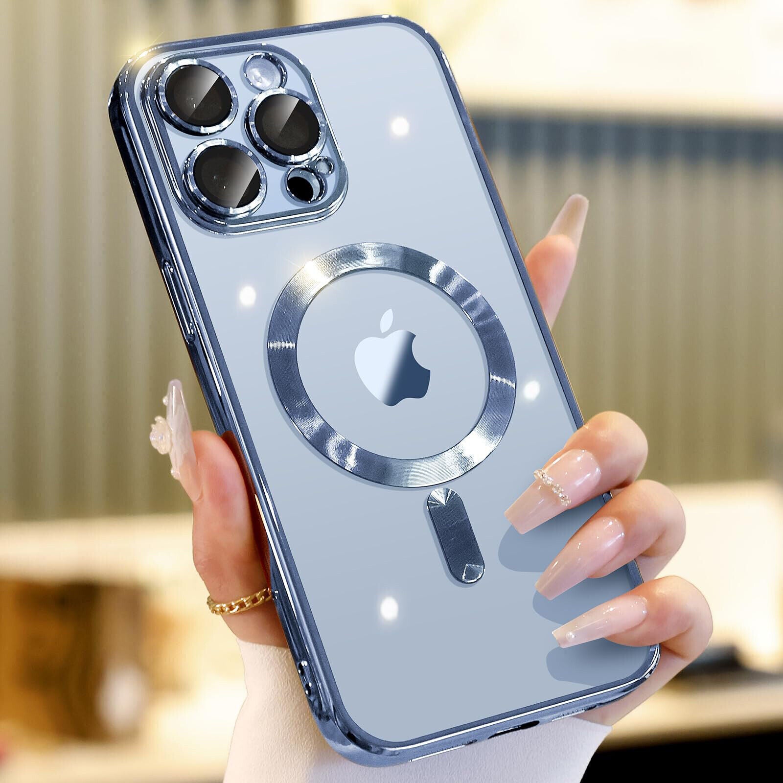 Lens Glass + Magsafe Case for Iphone 17 Pro Max 16 Pro 16E 15 plus 14 13 12 SE 7