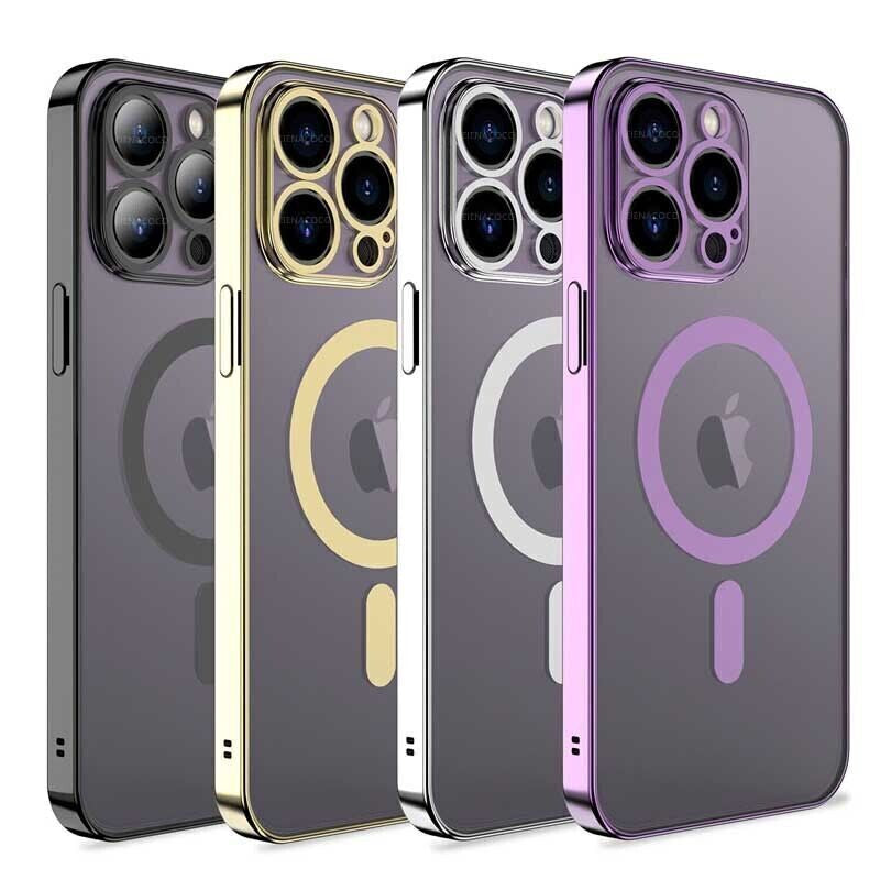 Lens Glass + Magsafe Case for Iphone 17 Pro Max 16 Pro 16E 15 plus 14 13 12 SE 7