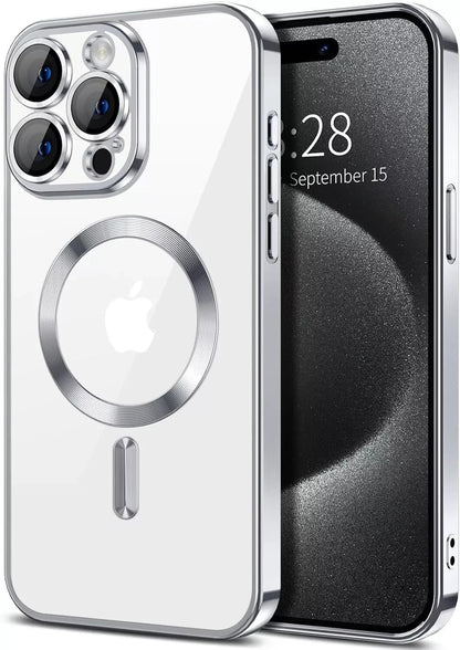 Lens Glass + Magsafe Case for Iphone 17 Pro Max 16 Pro 16E 15 plus 14 13 12 SE 7